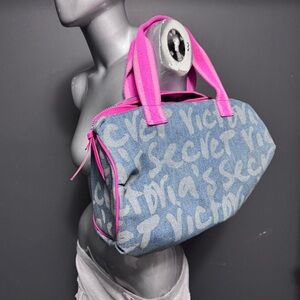 Victoria’s Secret Vintage Y2K Blue/Pink Mini Duffle Bag